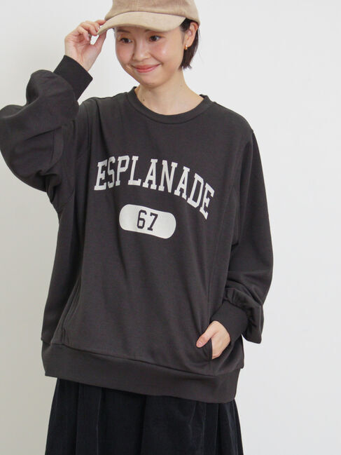 Samansa Mos2「ロゴプリントゆるスウェット」|Tシャツ・カットソー|