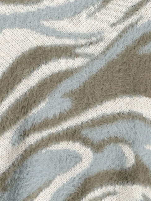 Samansa Mos2 blue「マーブル柄フェザーヤーンニットプルオーバー」|ニット・セーター|