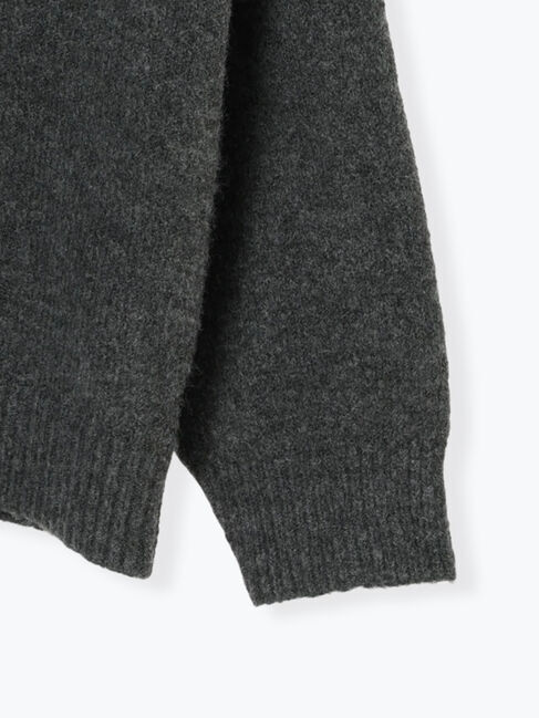 Samansa Mos2 blue「◎プリント起毛ニットプルオーバー」|ニット・セーター|