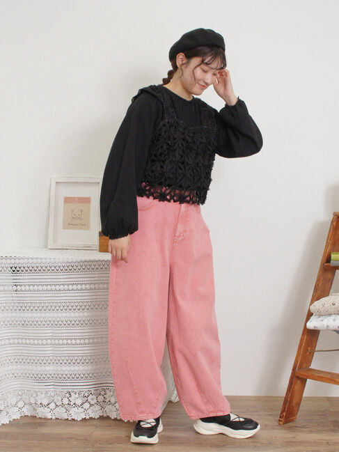 Samansa Mos2「【M/Lサイズ】コクーンデニムパンツ」|その他|