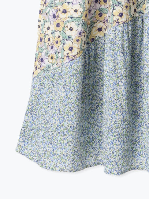 Samansa Mos2「花柄パッチワークティアードスカート」|スカート|