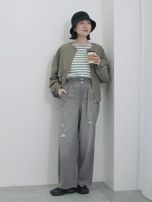 Samansa Mos2 blue「透かし柄ニットバケットハット」|その他|