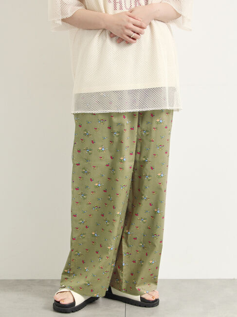 SM2「花柄プリントイージーパンツ」|その他|カーキ