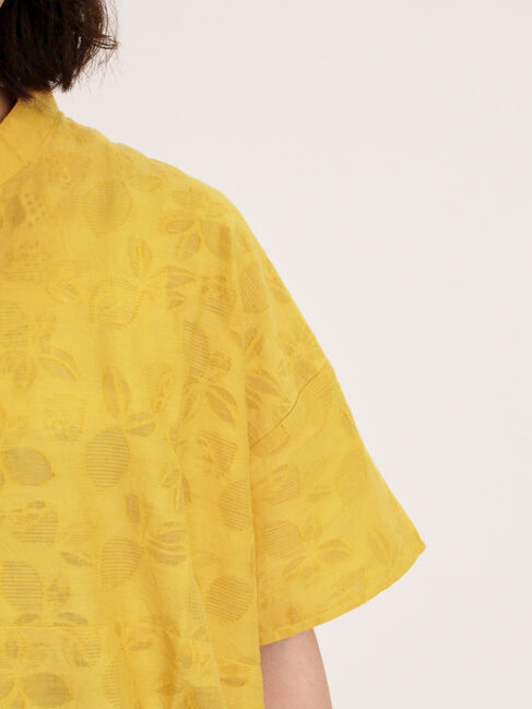 Samansa Mos2「レモン柄ジャカードチュニック」|シャツ・ブラウス|