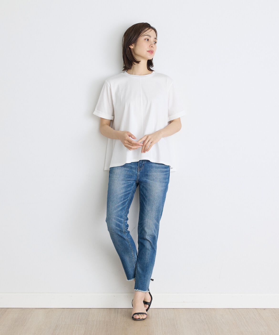 7-IDconcept.「《大きいサイズ》フレアシルエットカットソー」|Tシャツ・カットソー|