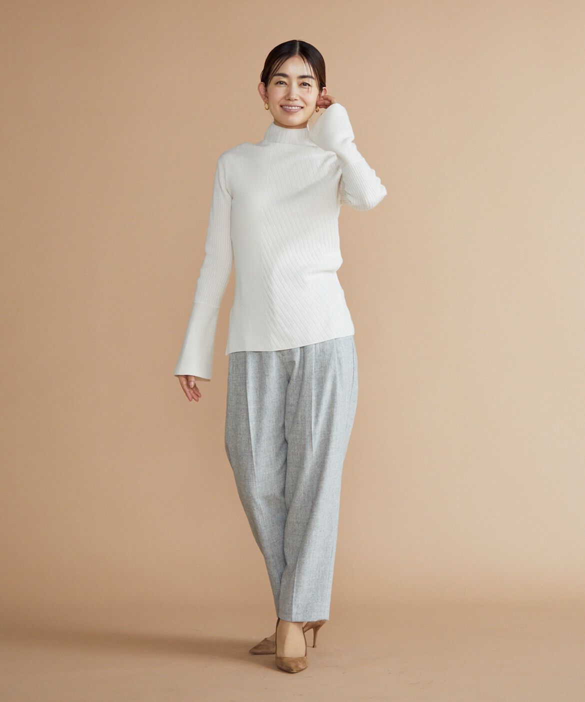 INED「《大きいサイズ》2タックパンツ《Botto Giuseppe》」|スラックス|