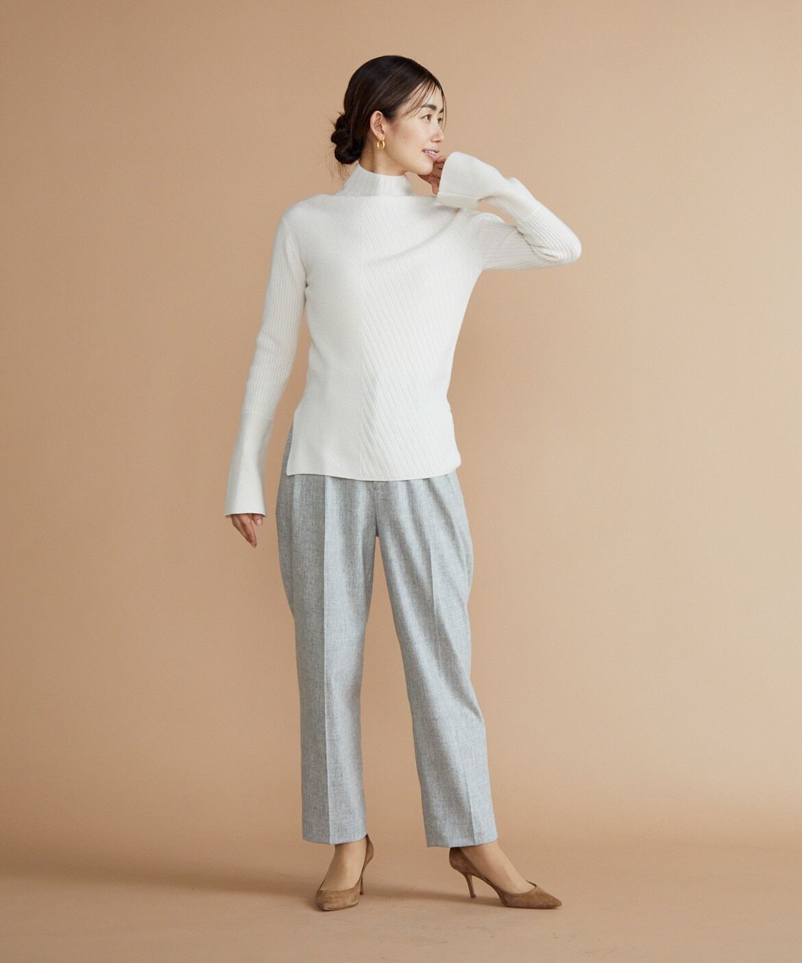 INED「《大きいサイズ》2タックパンツ《Botto Giuseppe》」|スラックス|