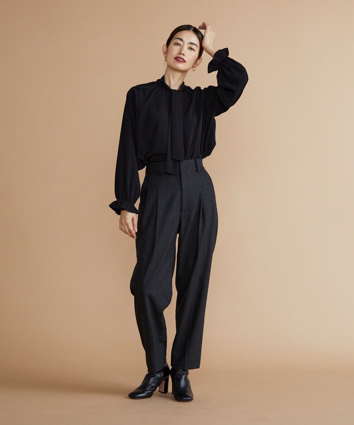 INED「《大きいサイズ》2タックパンツ《Botto Giuseppe》」|スラックス|