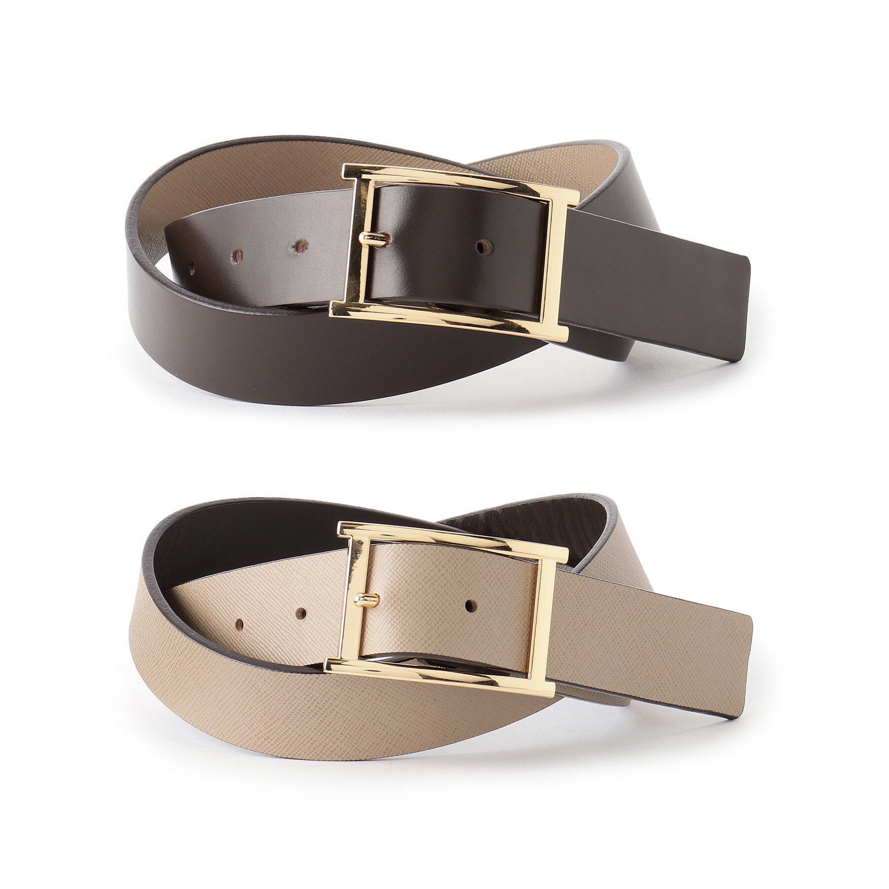 UNTITLED「【リバーシブル】Hバックルベルト」|ベルト|ﾌﾞﾗｳﾝ(544)