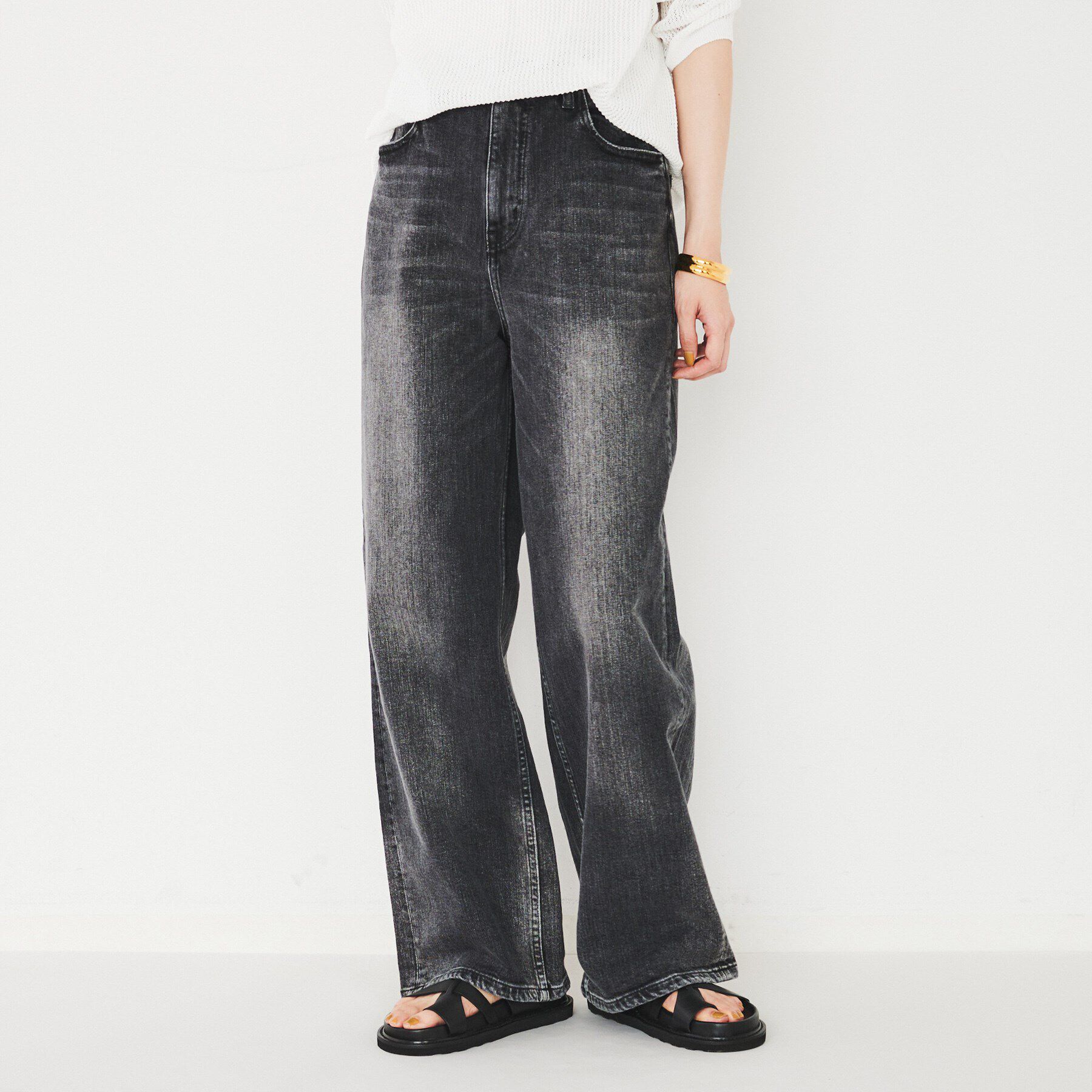 UNTITLED「【Healthy DENIM】 Pink Pepper（ピンクペッパー）ワイドストレートデニム」|デニム|