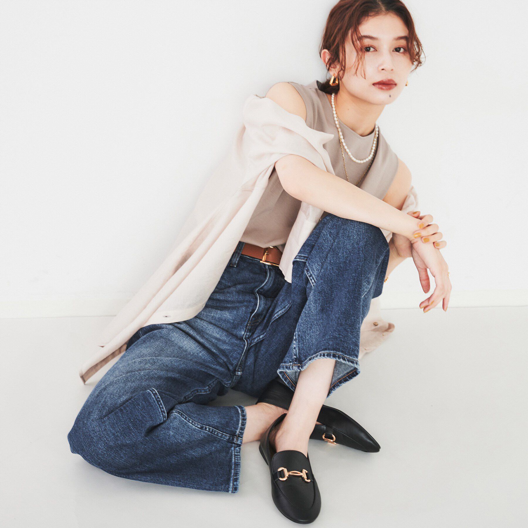 UNTITLED「【Healthy DENIM】 Pink Pepper（ピンクペッパー）ワイドストレートデニム」|デニム|