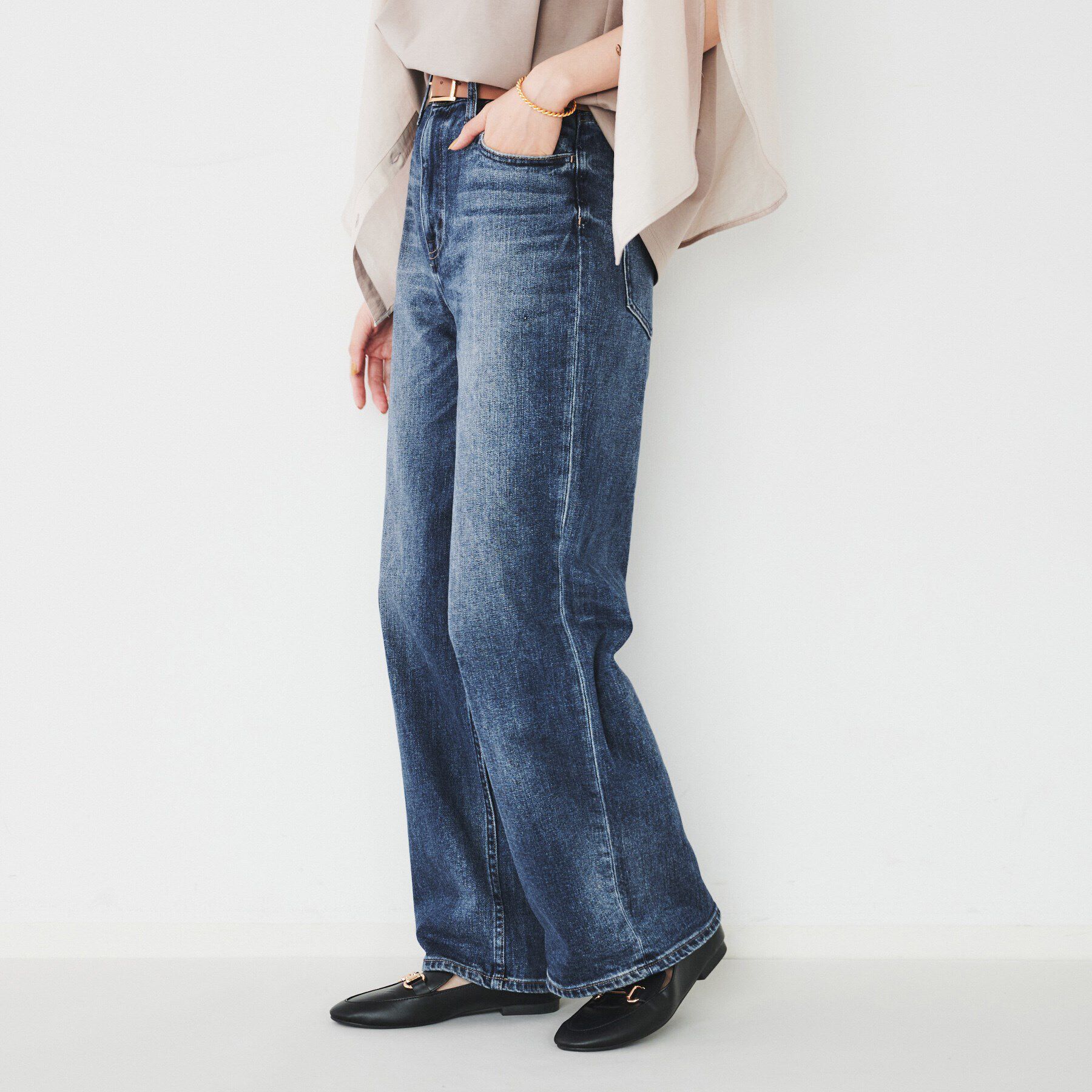 UNTITLED「【Healthy DENIM】 Pink Pepper（ピンクペッパー）ワイドストレートデニム」|デニム|