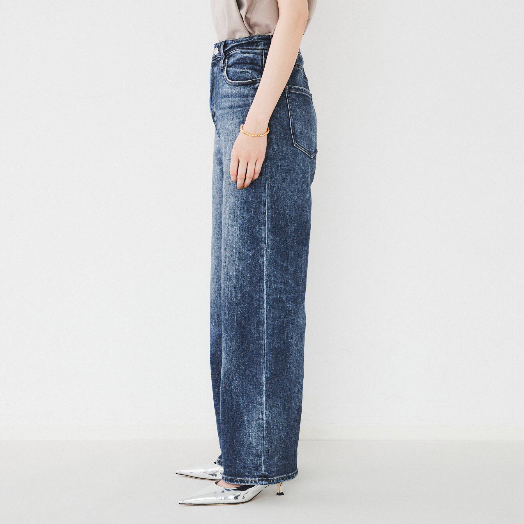 UNTITLED「【Healthy DENIM】 Pink Pepper（ピンクペッパー）ワイドストレートデニム」|デニム|