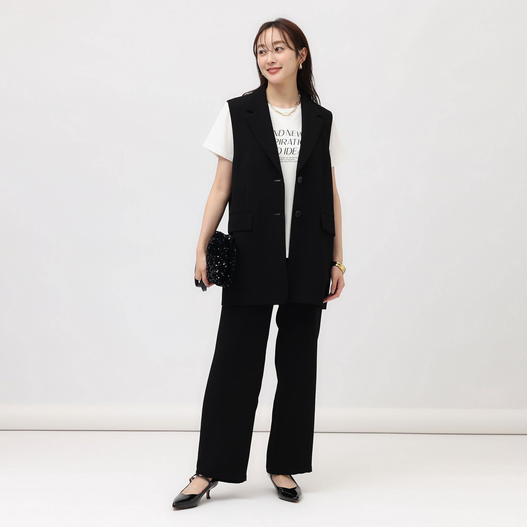 UNTITLED「【なめらかな肌触り】シルケットロゴTシャツ」|Tシャツ・カットソー|