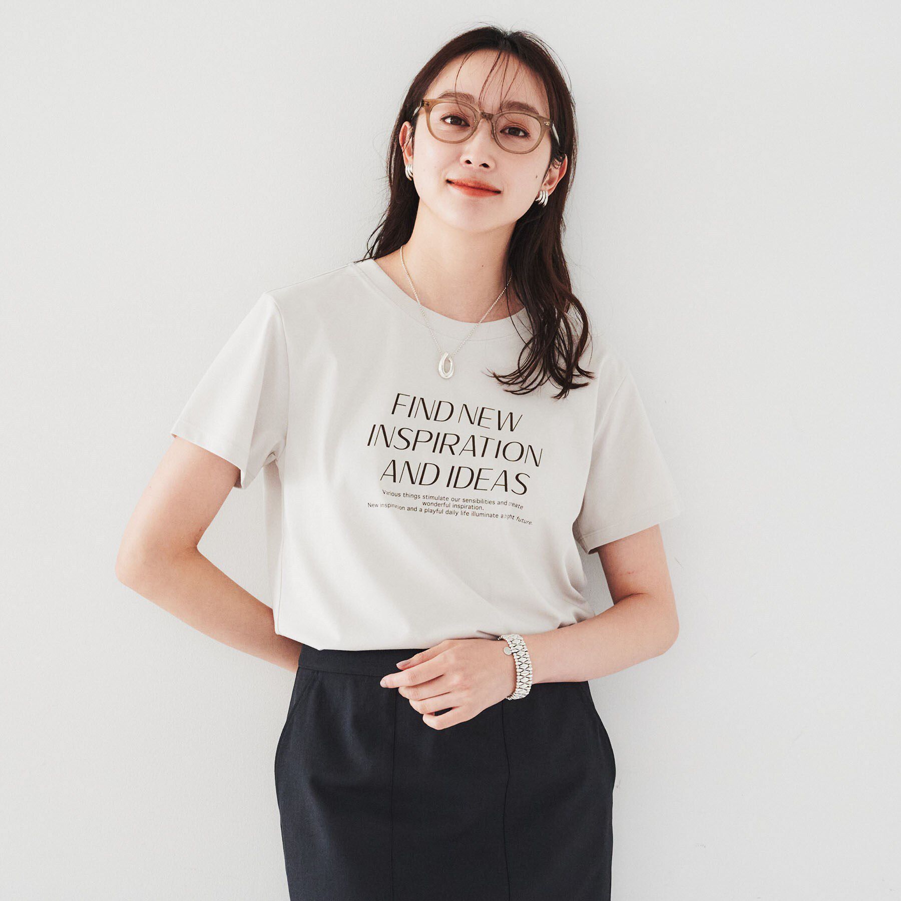 UNTITLED「【なめらかな肌触り】シルケットロゴTシャツ」|Tシャツ・カットソー|