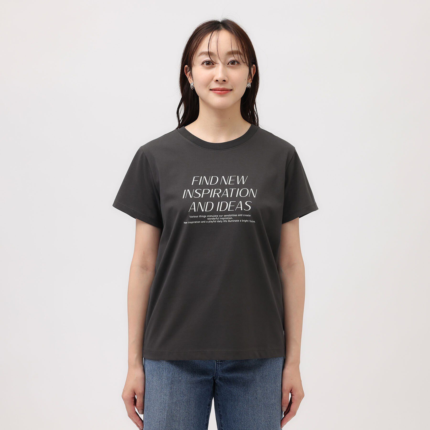 UNTITLED「【なめらかな肌触り】シルケットロゴTシャツ」|Tシャツ・カットソー|