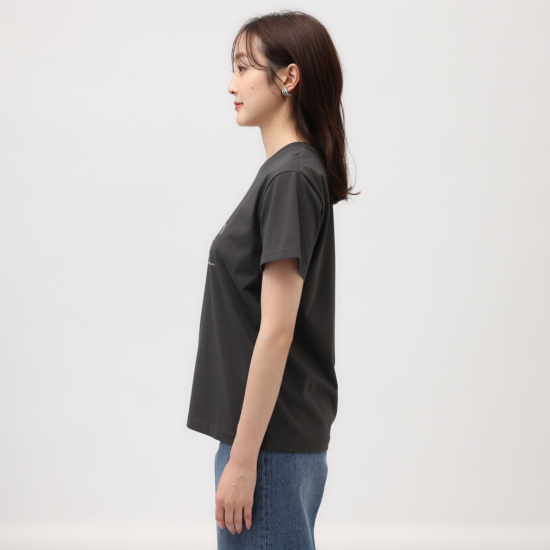 UNTITLED「【なめらかな肌触り】シルケットロゴTシャツ」|Tシャツ・カットソー|