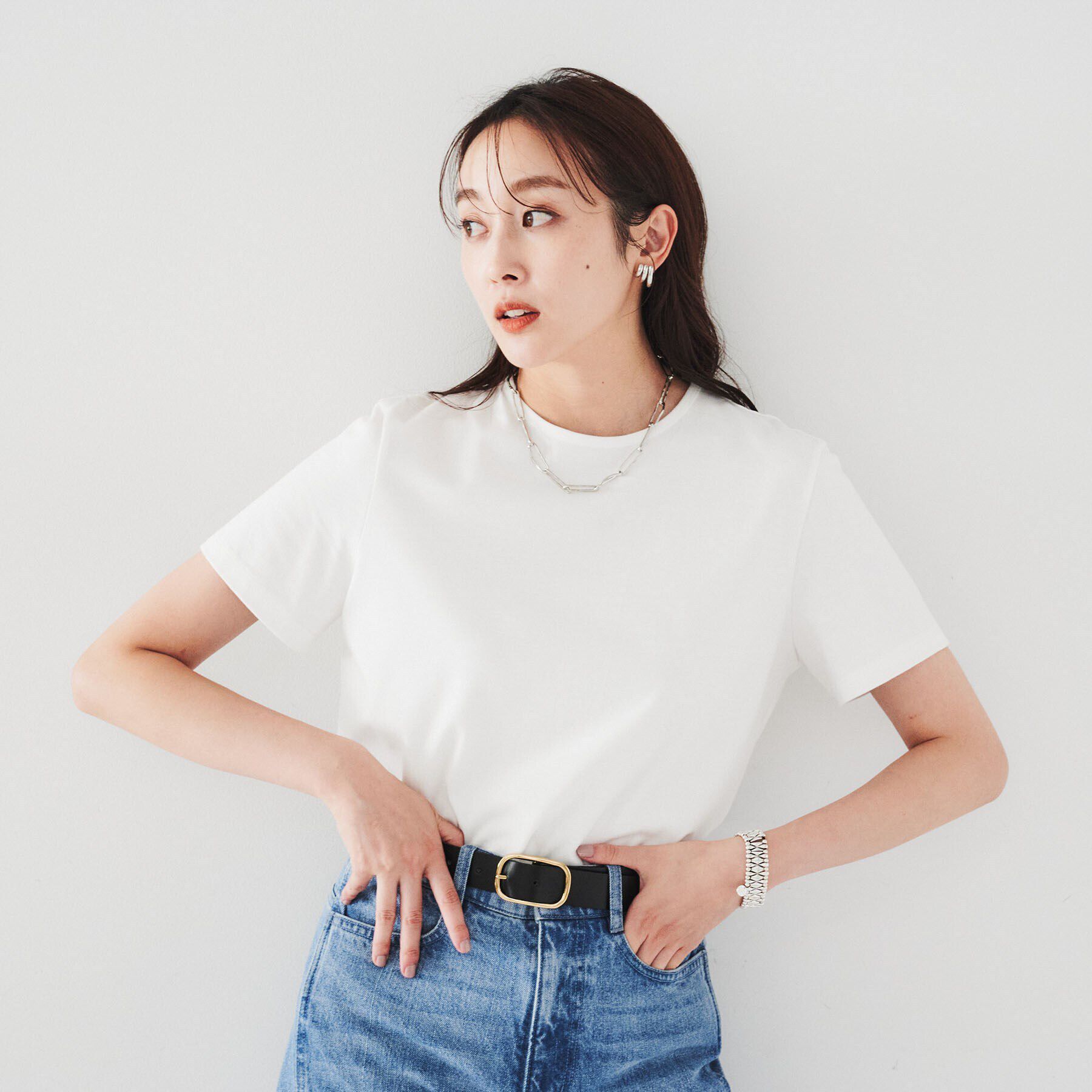 UNTITLED「オーガニックコットンTシャツ」|Tシャツ・カットソー|オフホワイト(003