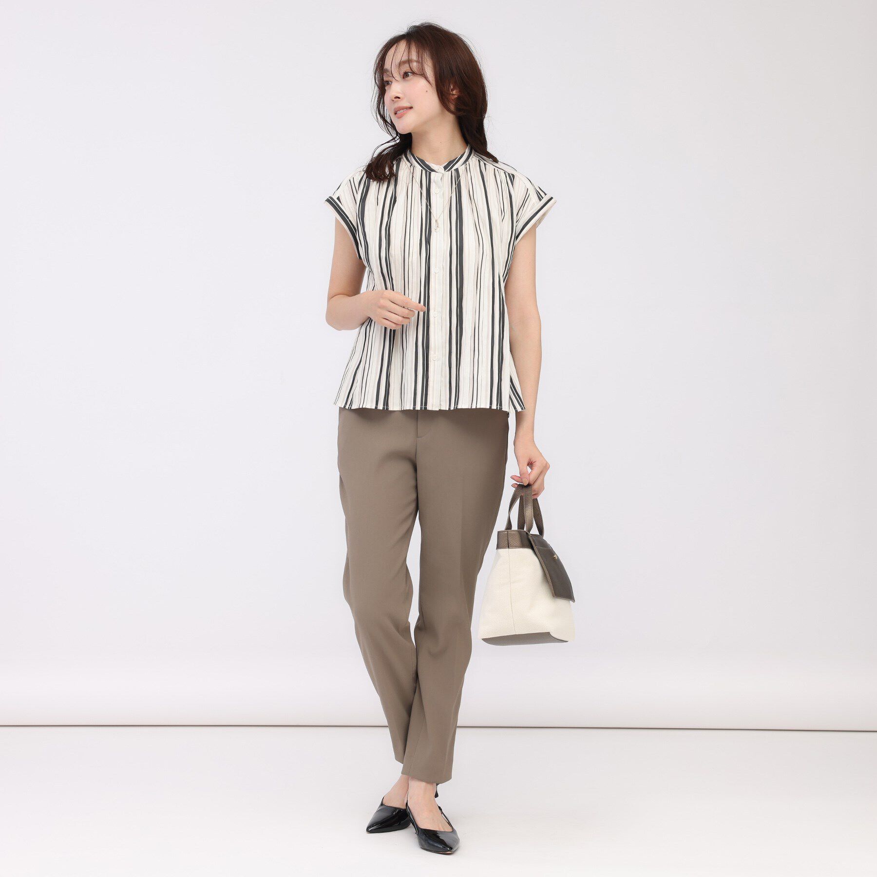 UNTITLED「【セットアップ可能】ラメストライプシャツ」|シャツ・ブラウス|