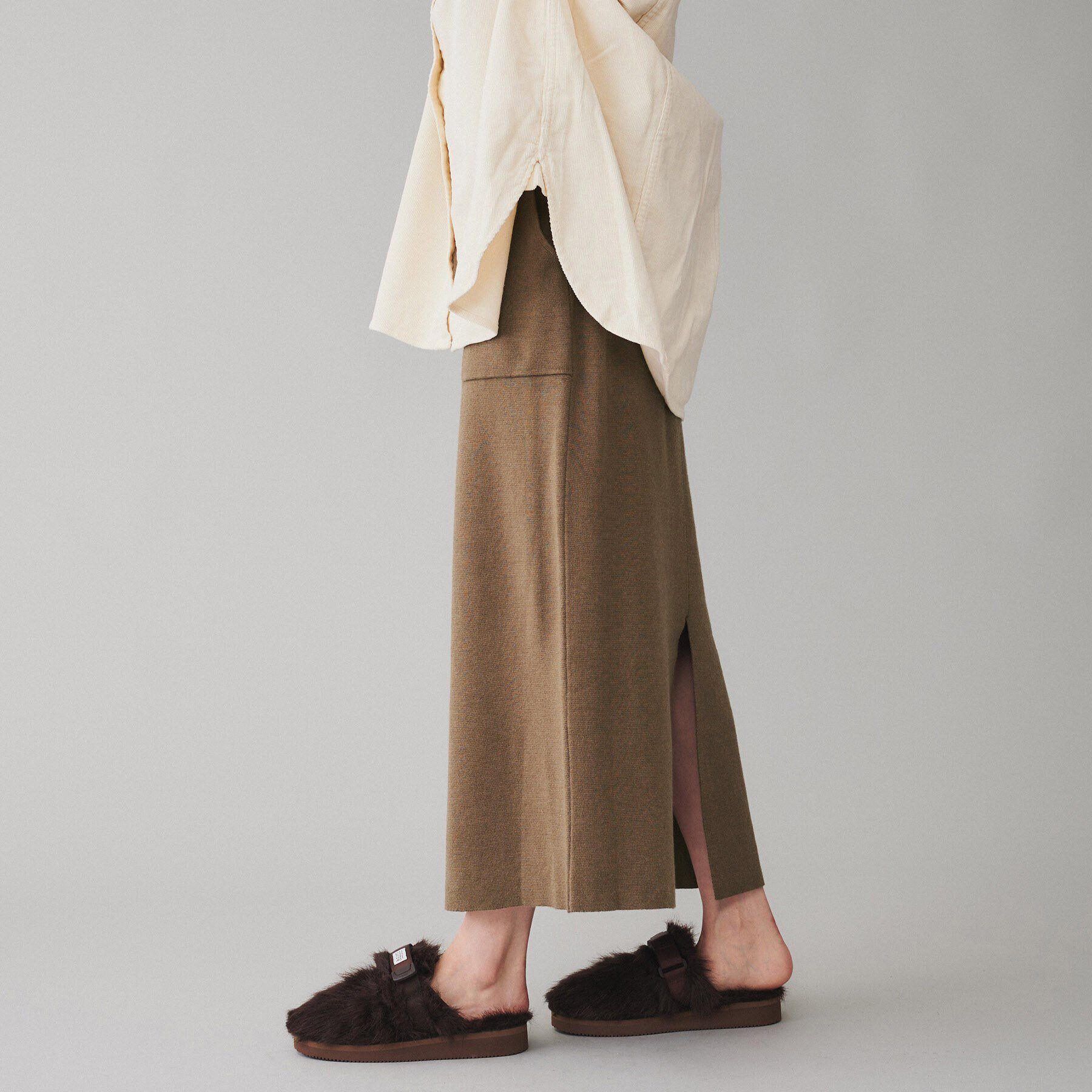 UNTITLED「【Liyoca】ミラノリブロングスカート」|スカート|