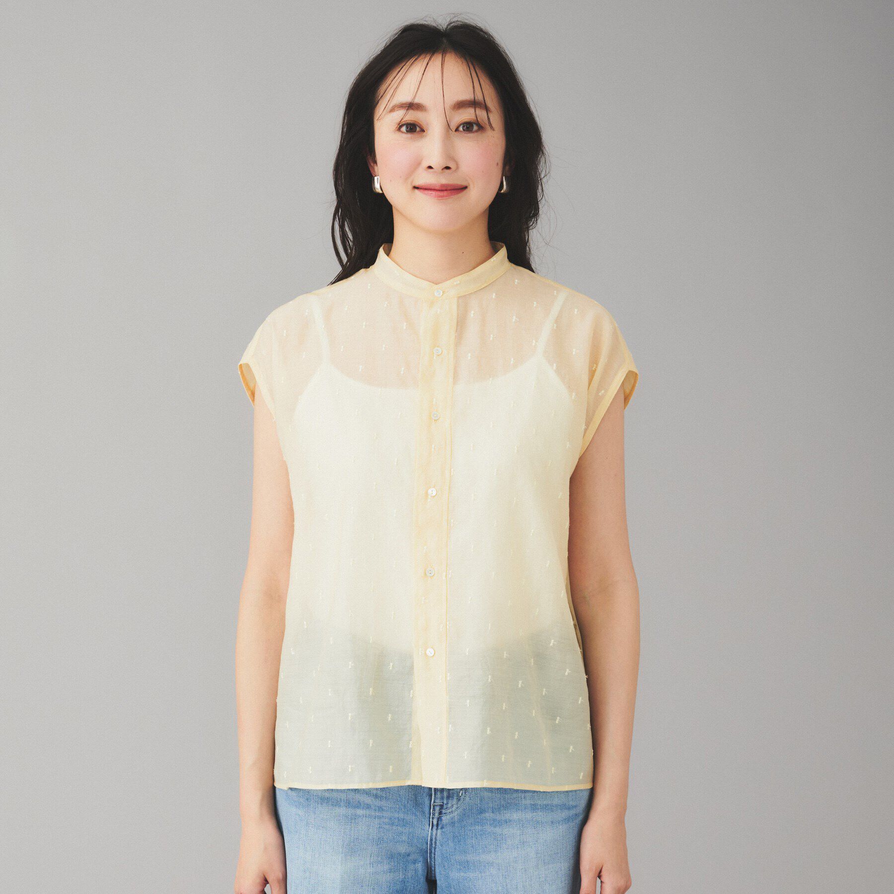 UNTITLED「【TICCA】ドットエンブロイダリーフレンチシャツ」|シャツ・ブラウス|