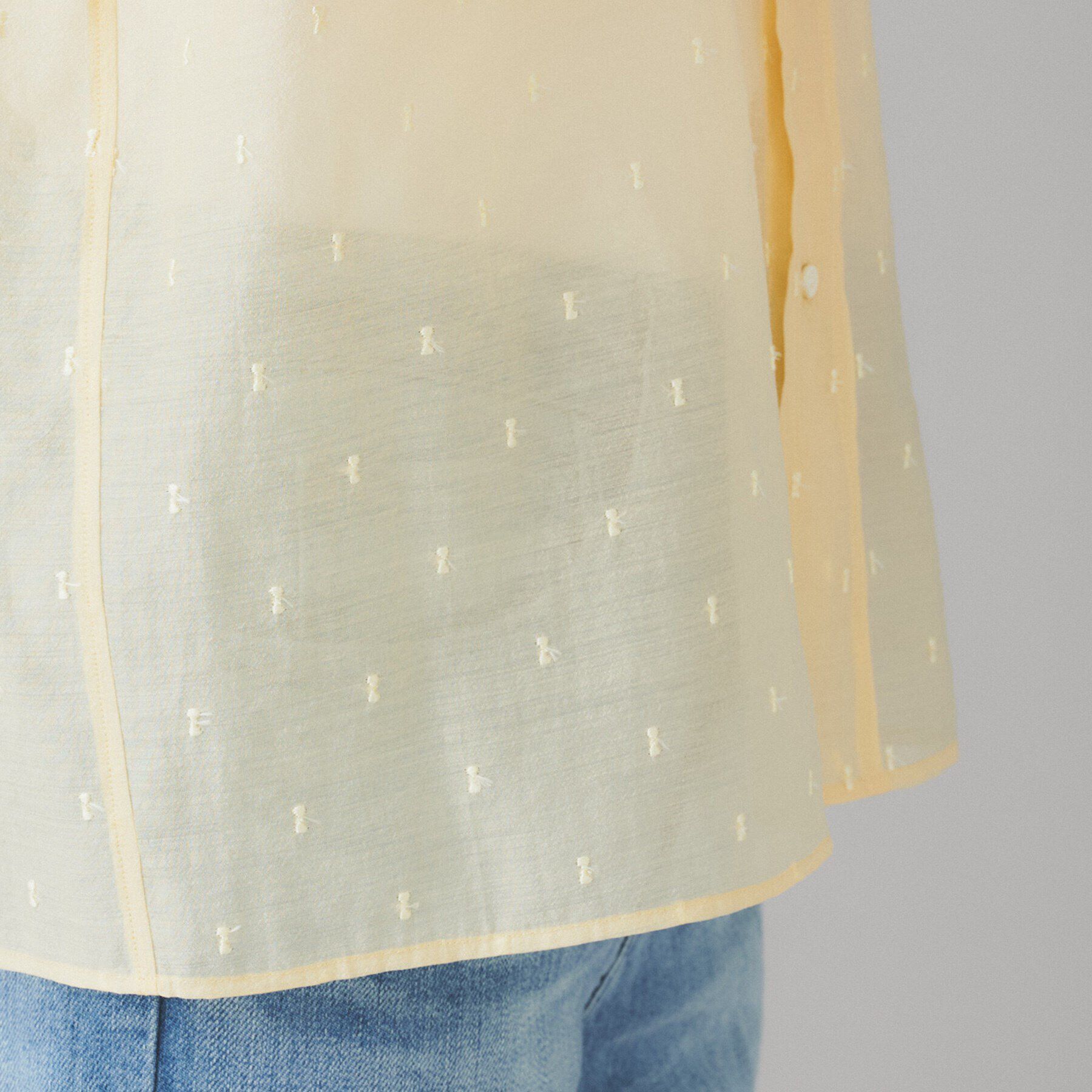 UNTITLED「【TICCA】ドットエンブロイダリーフレンチシャツ」|シャツ・ブラウス|