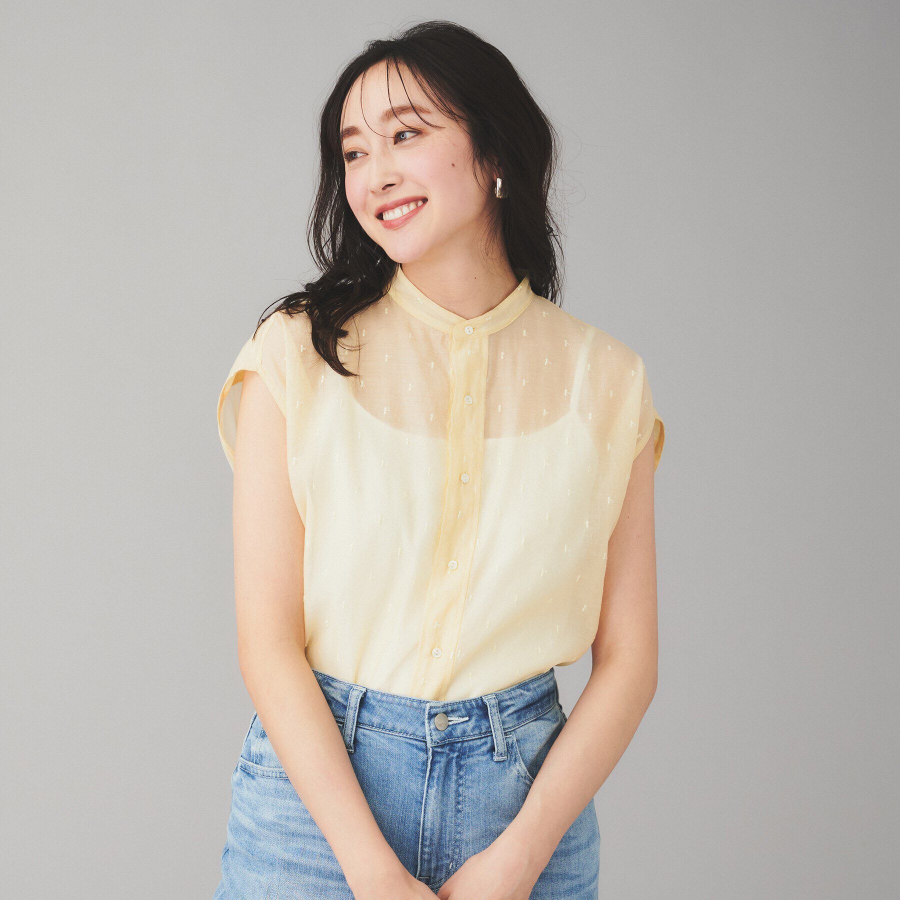 UNTITLED「【TICCA】ドットエンブロイダリーフレンチシャツ」|シャツ・ブラウス|