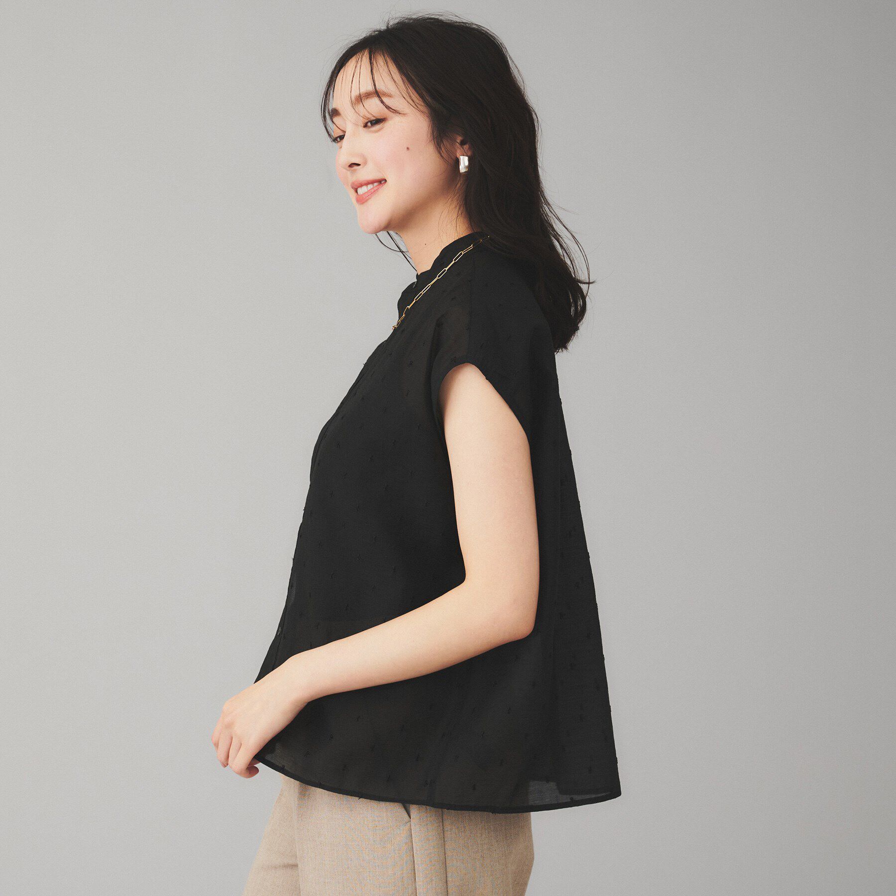 UNTITLED「【TICCA】ドットエンブロイダリーフレンチシャツ」|シャツ・ブラウス|