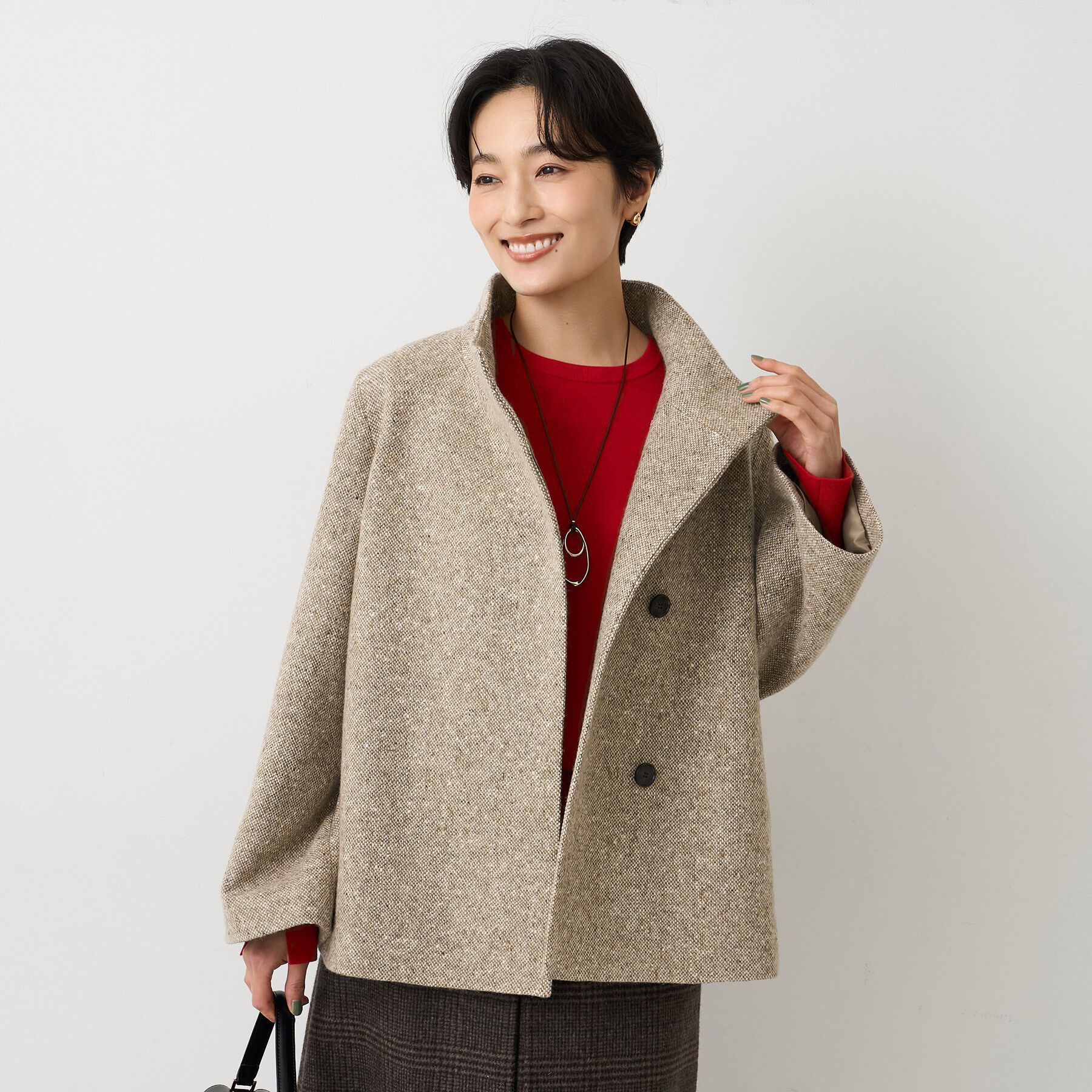 UNTITLED「【スタンドカラー/オンオフ使える】クラシカルツイードコート」|その他|