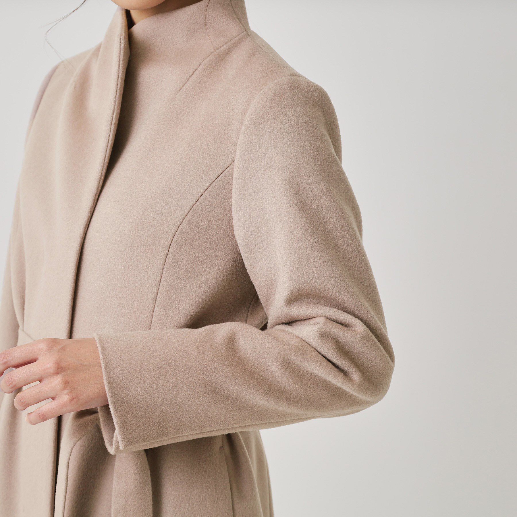 COUP DE CHANCE「【カシミヤ混／日本製】Iラインスタンドウィングカラーコート」|その他|