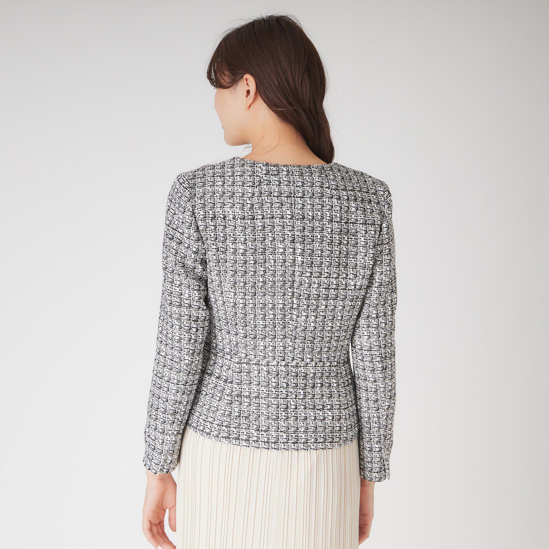 COUP DE CHANCE「【日本製】ファンシーツィードジャケット」|ノーカラージャケット|