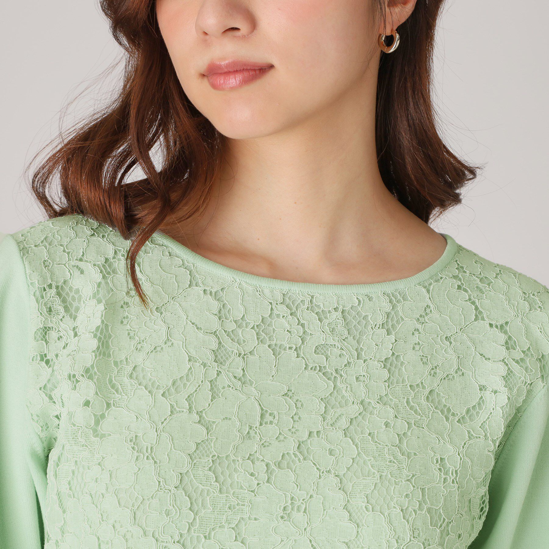 COUP DE CHANCE「【洗える】レース使いニットプルオーバー」|ニット・セーター|