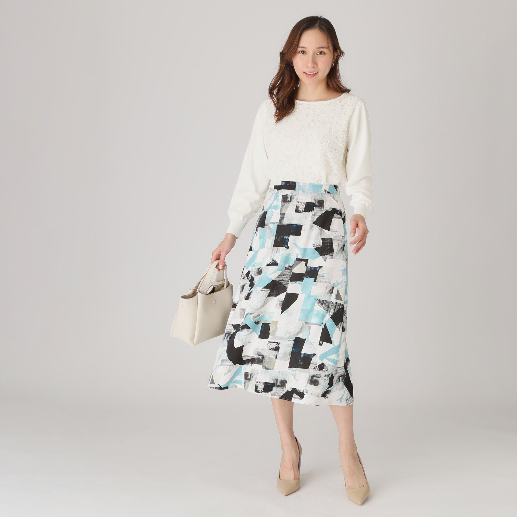 COUP DE CHANCE「【洗える】レース使いニットプルオーバー」|ニット・セーター|