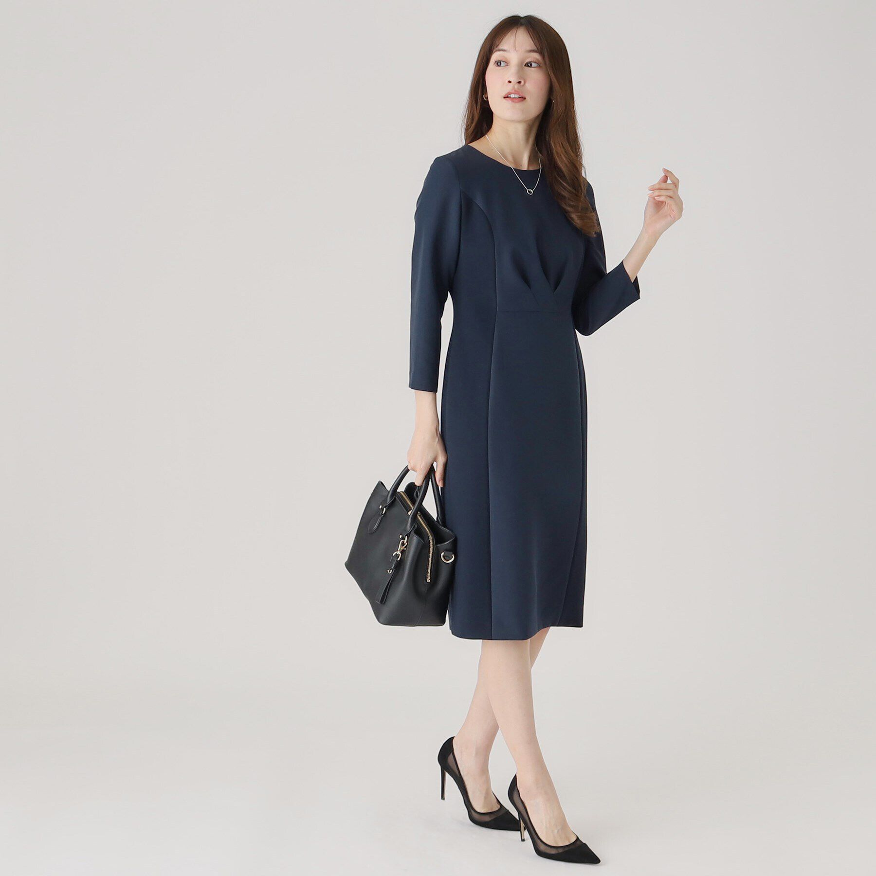 COUP DE CHANCE「【洗える／日本製】配色使いワンピース」|ワンピース|