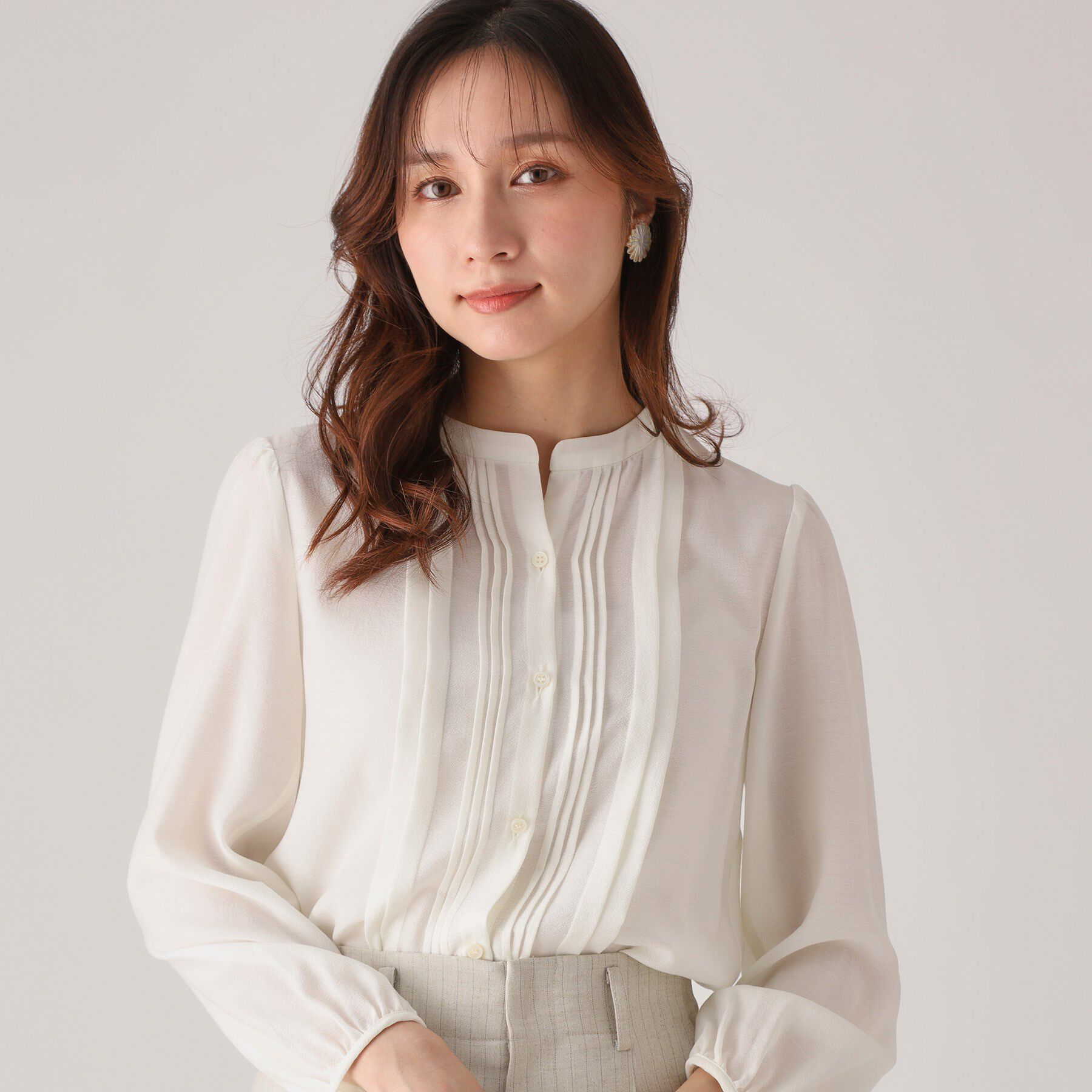 COUP DE CHANCE「【洗える／シアー素材】タックデザインブラウス」|シャツ・ブラウス|