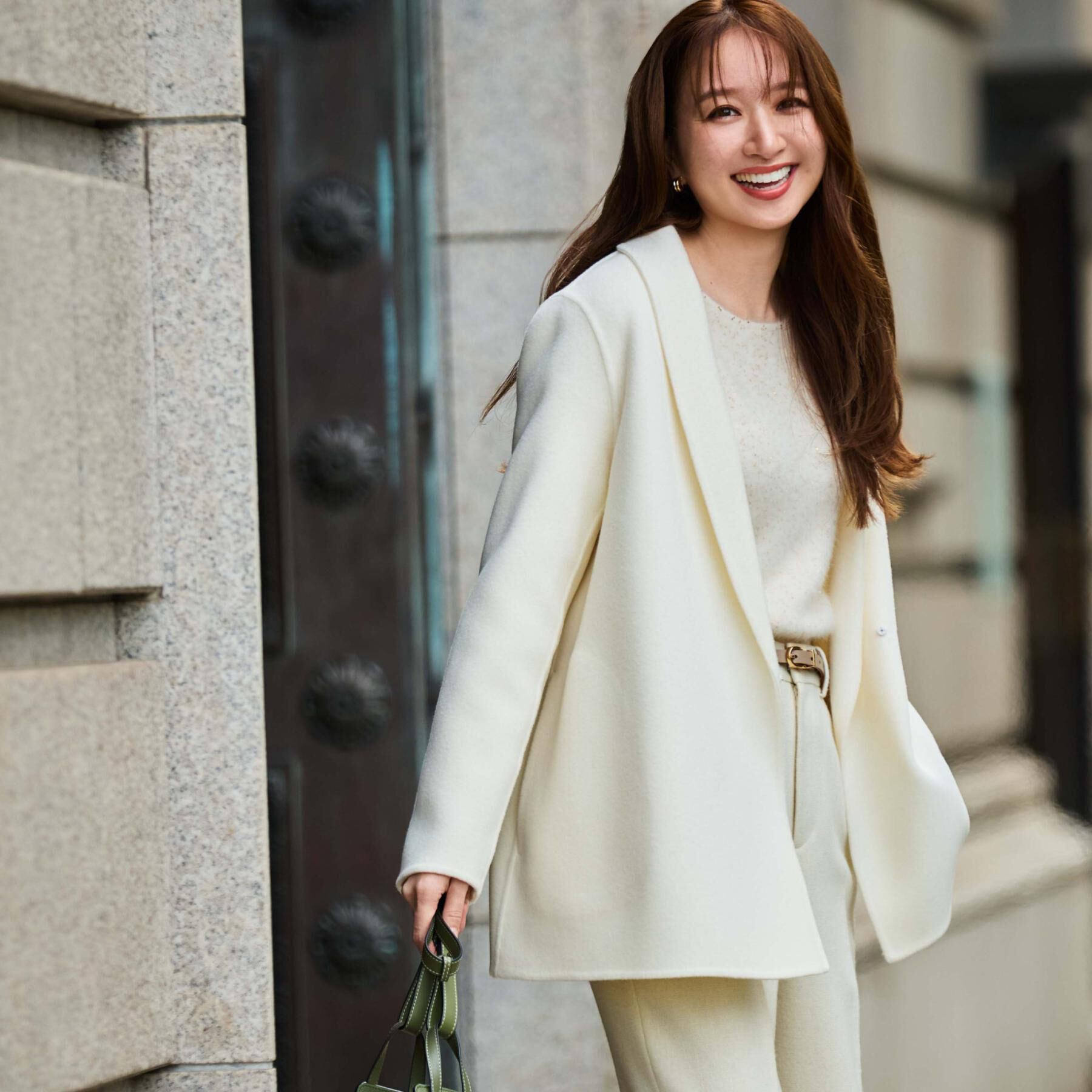 COUP DE CHANCE「【リバー仕立て／裏地無し】軽く羽織れるウールリバーコート」|ステンカラーコート|