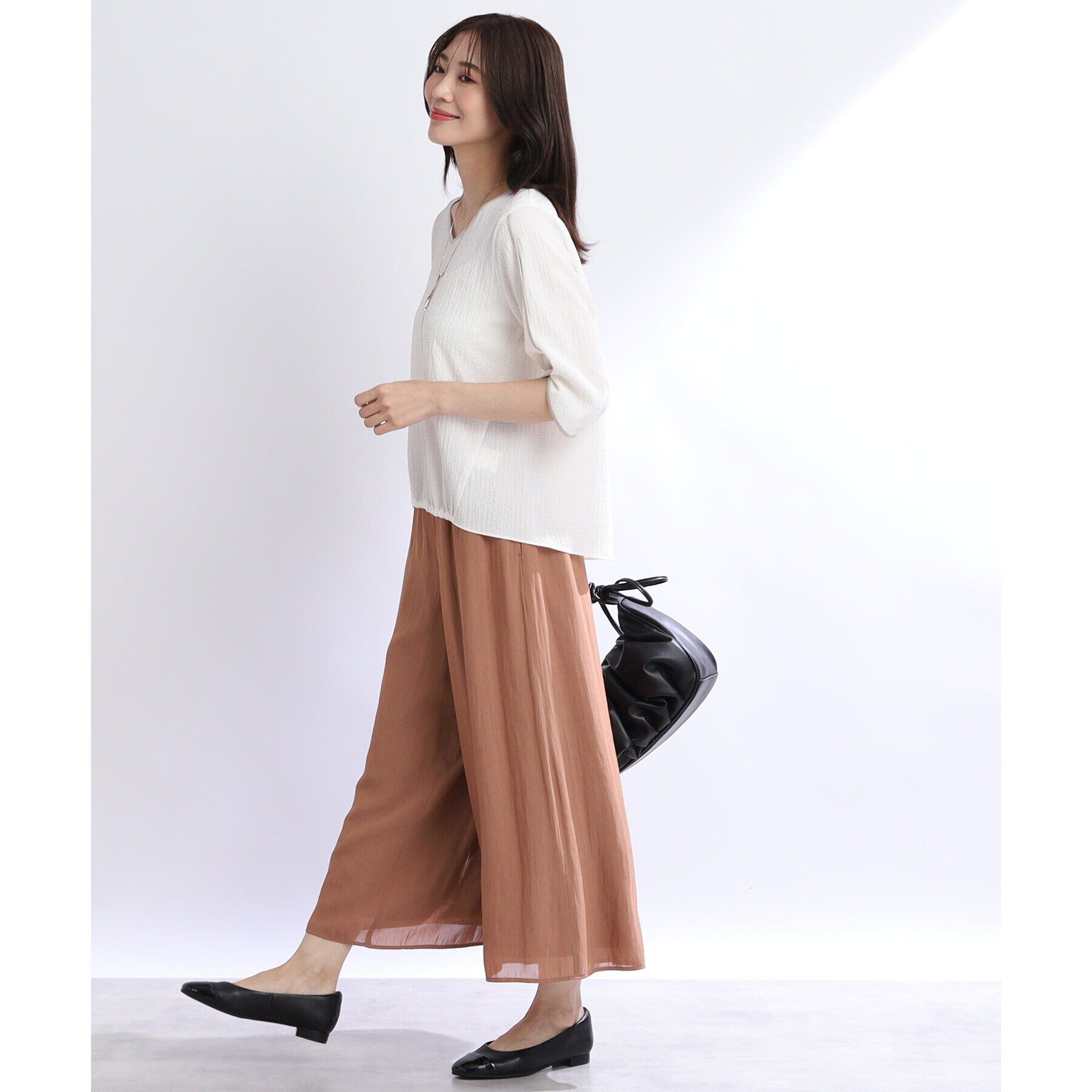 Reflect「【SALE／マシンウォッシュ可／ウエスト総ゴム】リラックススカーチョパンツ」|その他|