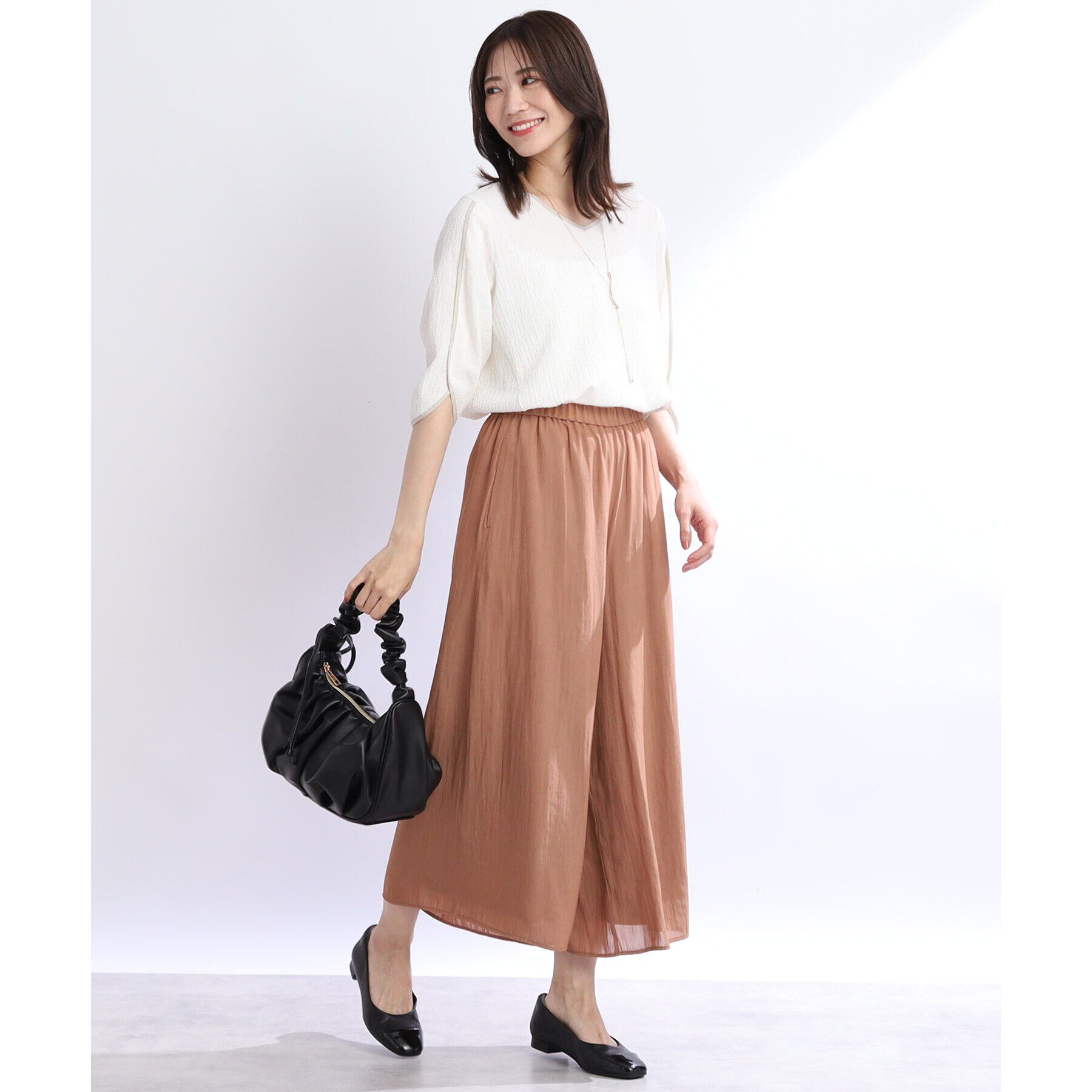 Reflect「【SALE／マシンウォッシュ可／ウエスト総ゴム】リラックススカーチョパンツ」|その他|