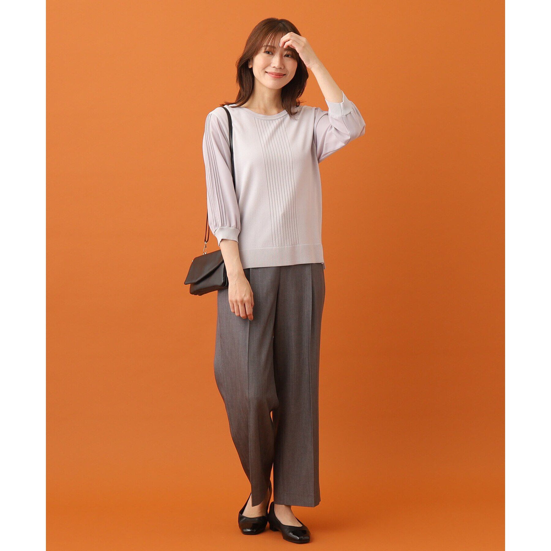 Reflect「【WEB限定カラーあり／UVカット／接触冷感／洗える／涼しく着られる】シフォンスリーブニット」|ニット・セーター|