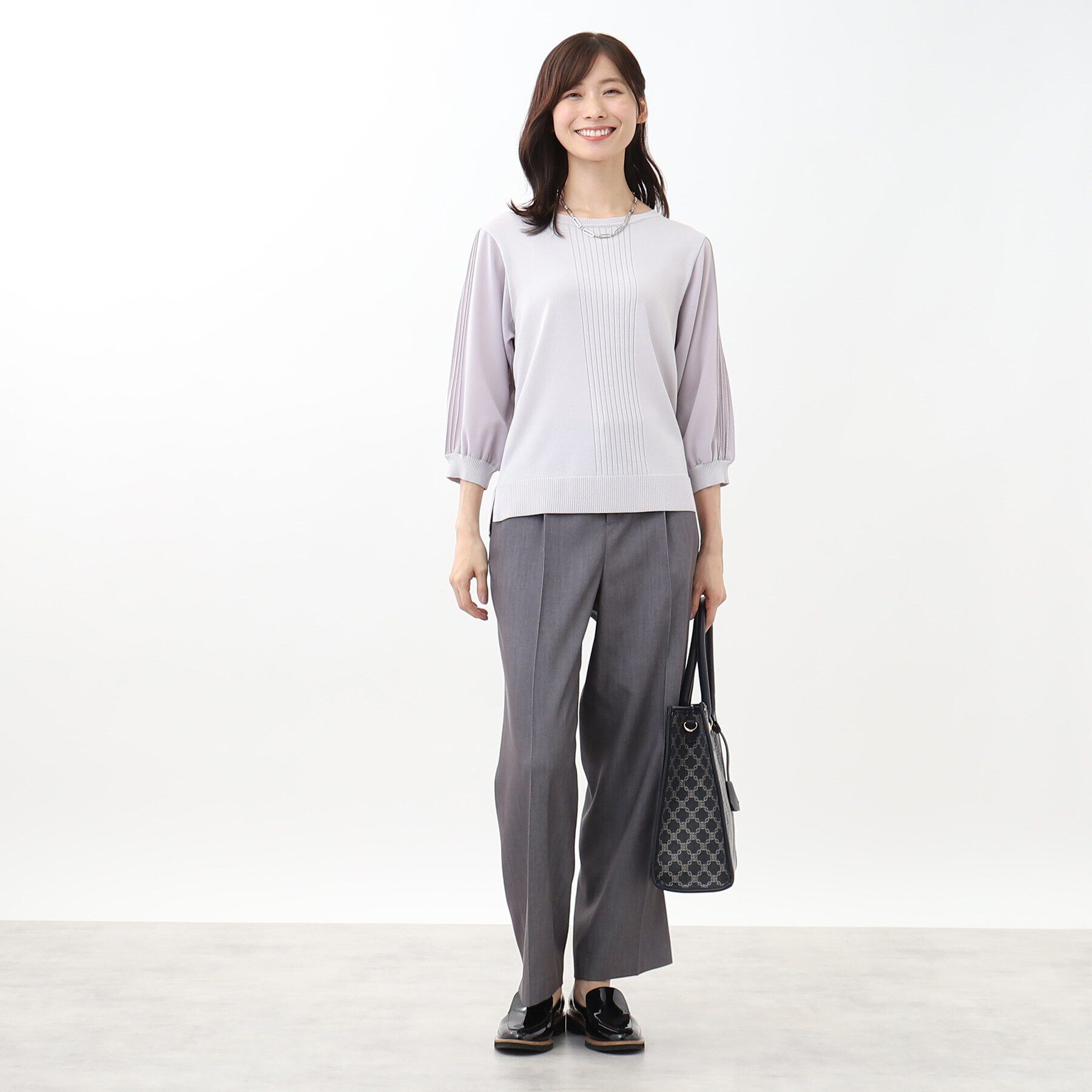 Reflect「【WEB限定カラーあり／UVカット／接触冷感／洗える／涼しく着られる】シフォンスリーブニット」|ニット・セーター|