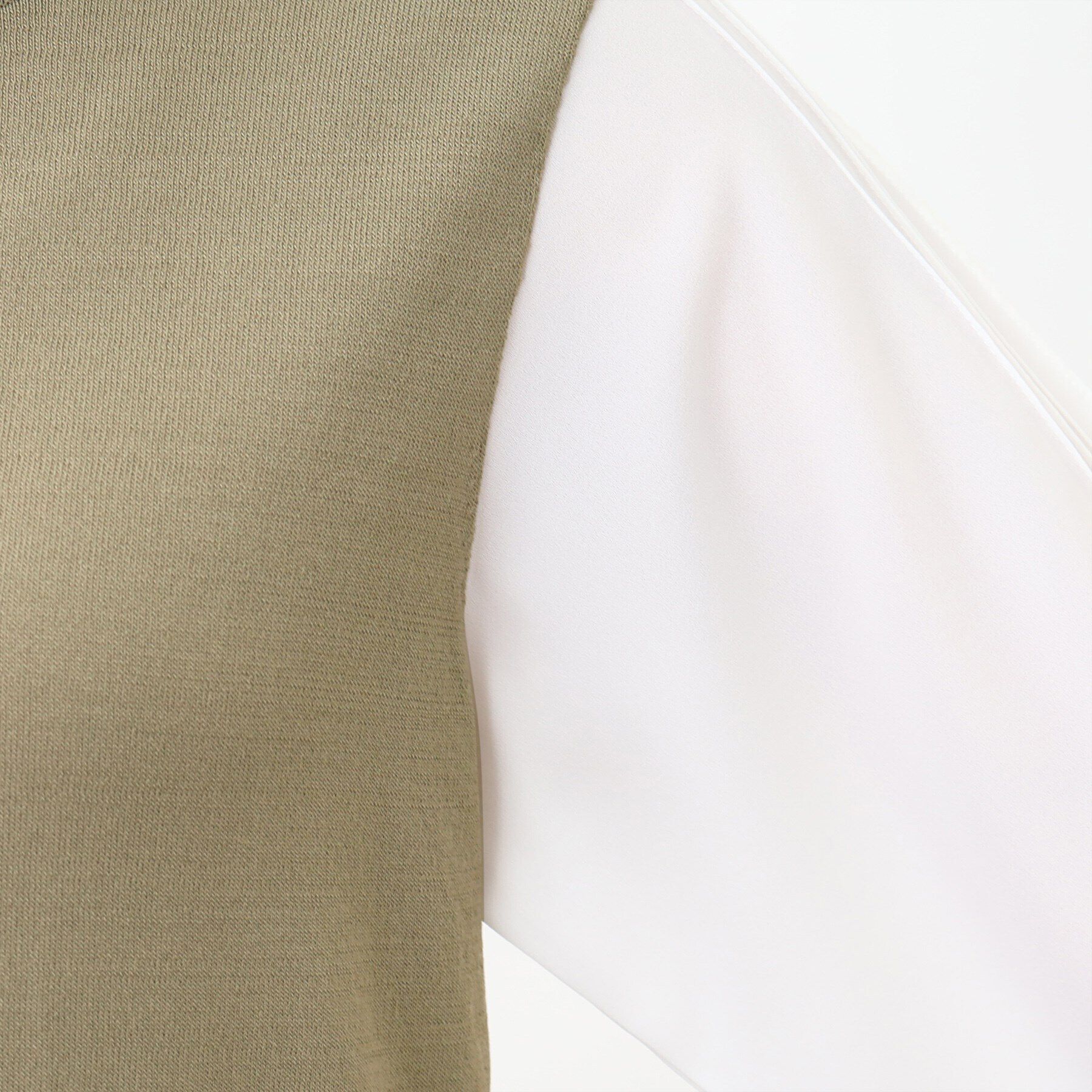 Reflect「【WEB限定カラーあり／UVカット／接触冷感／洗える／涼しく着られる】シフォンスリーブニット」|ニット・セーター|