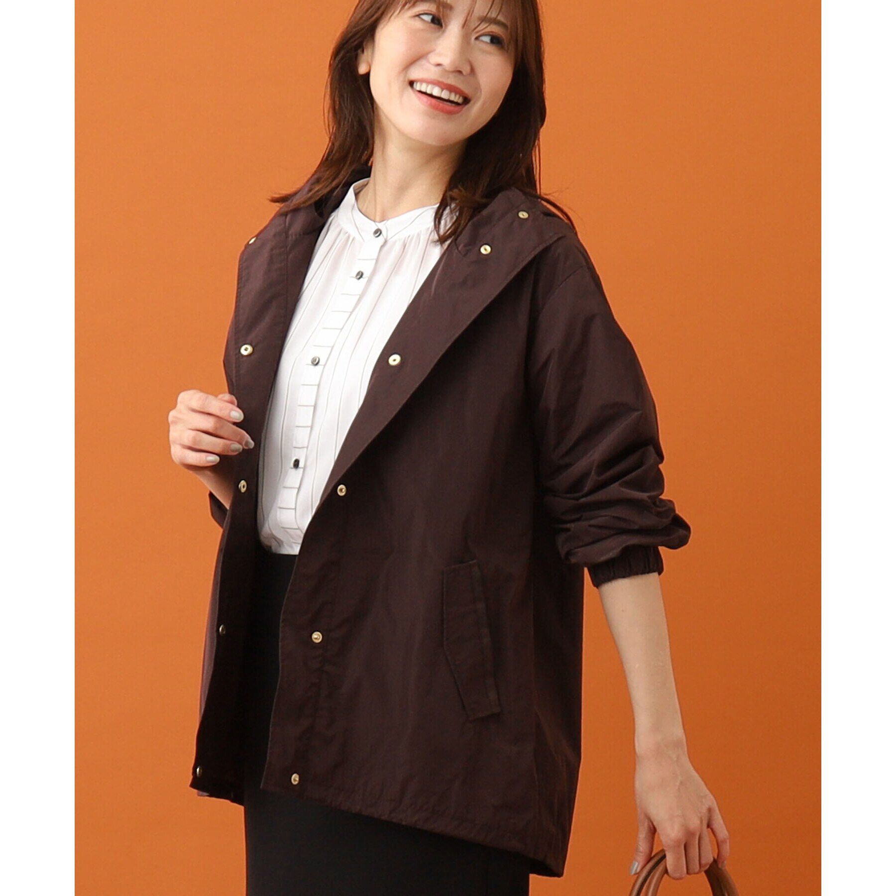 Reflect「【撥水】フーデッドマウンテンパーカー」|ブルゾン・スタジャン|ブラウン(043)