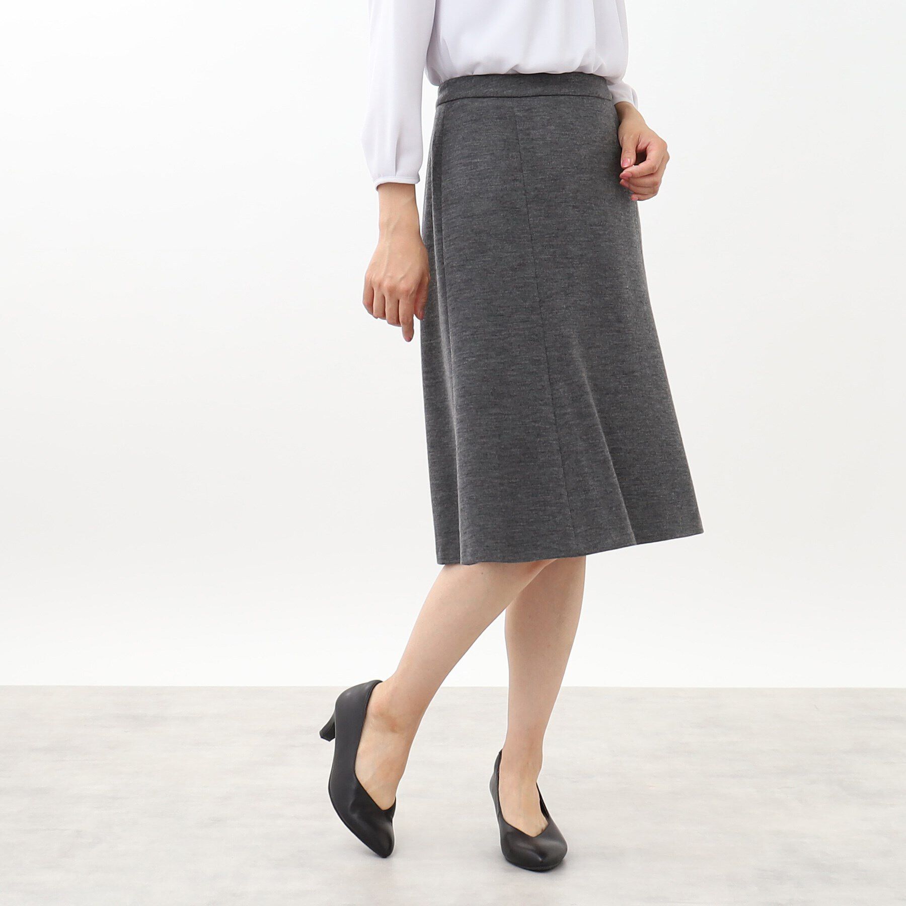 Reflect「【匠シリーズ／手洗い可／すっきり細見え】ソフトフレアスカート」|スカート|