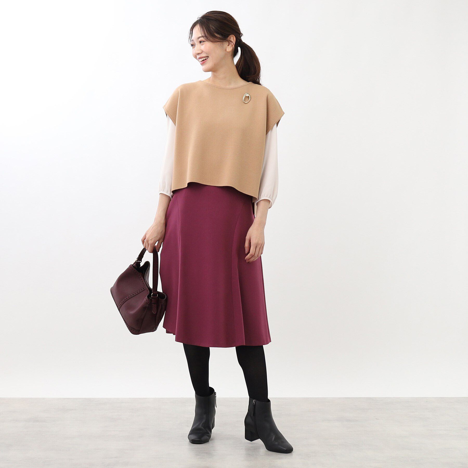 Reflect「【WEB限定カラーあり／セットアップ可】キレイめミラノリブニットベスト」|ニット・セーター|