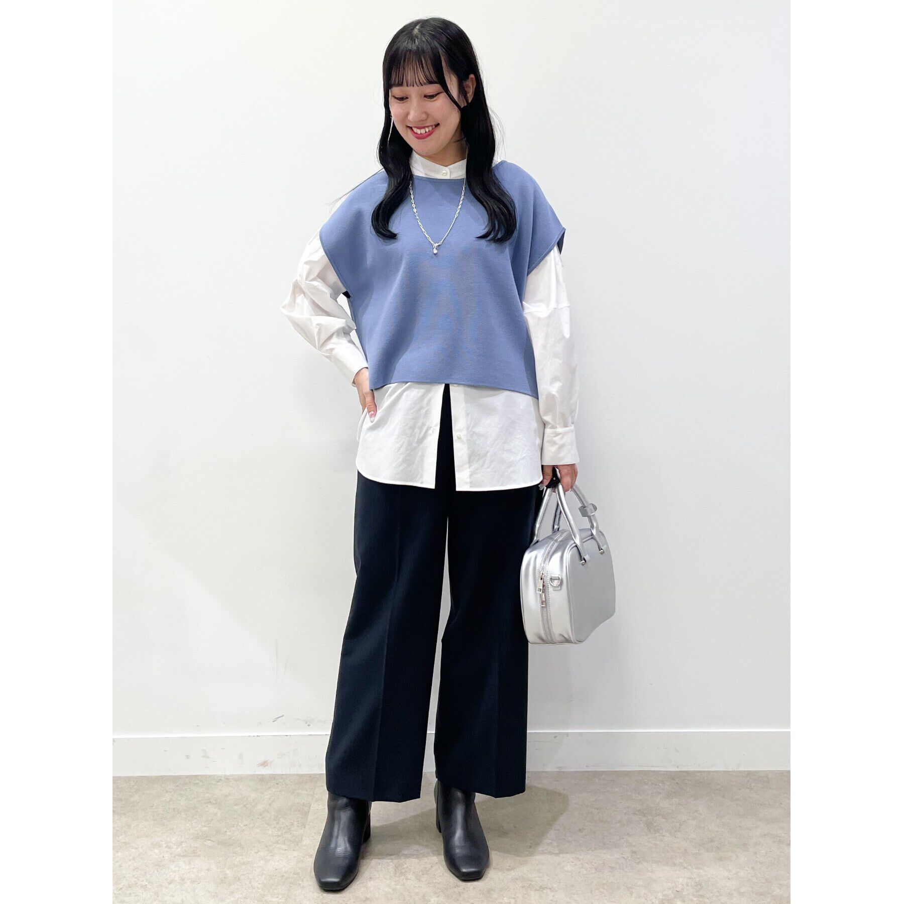 Reflect「【WEB限定カラーあり／セットアップ可】キレイめミラノリブニットベスト」|ニット・セーター|