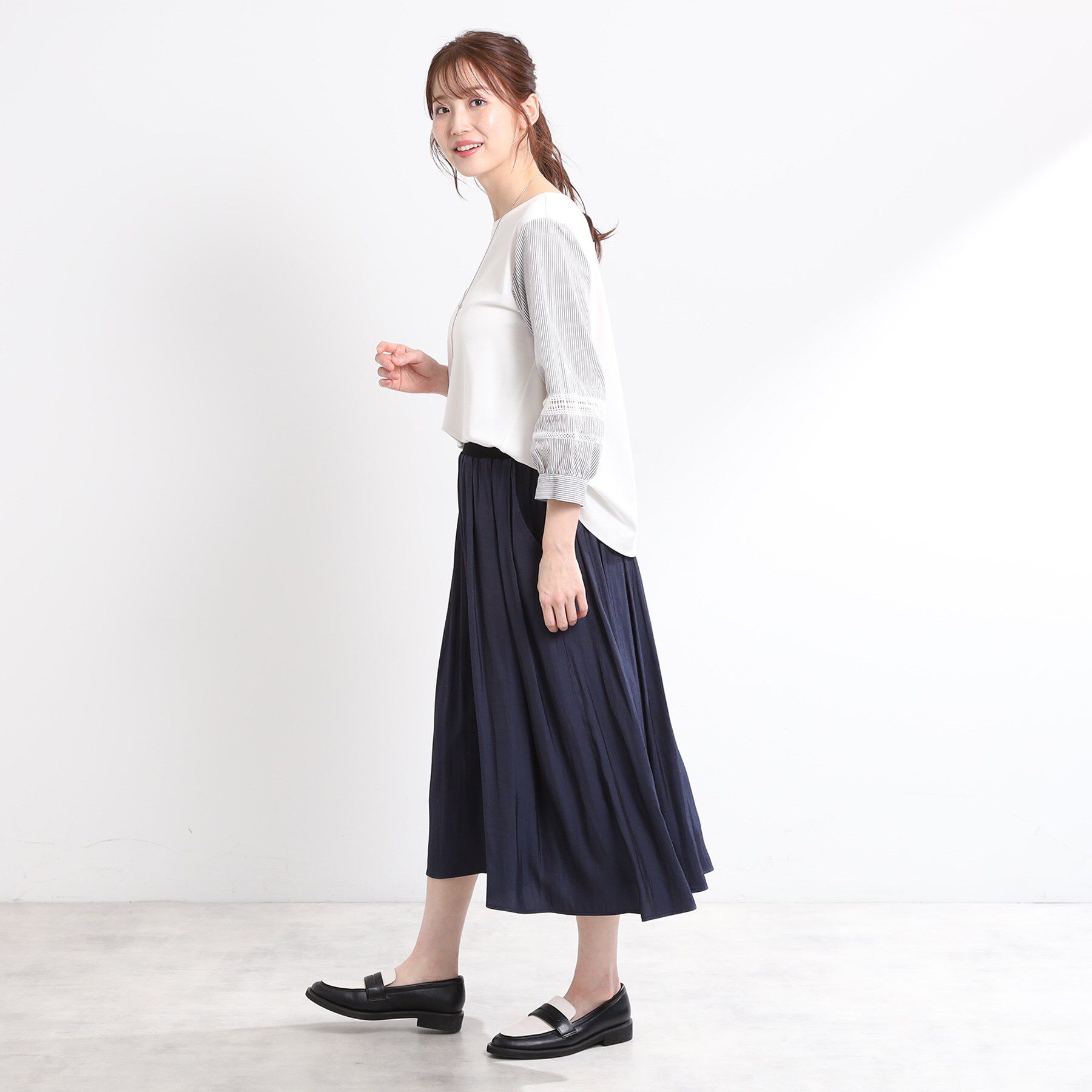 Reflect「【手洗い可／ウエスト総ゴム】シャンブレースカーチョパンツ」|その他|