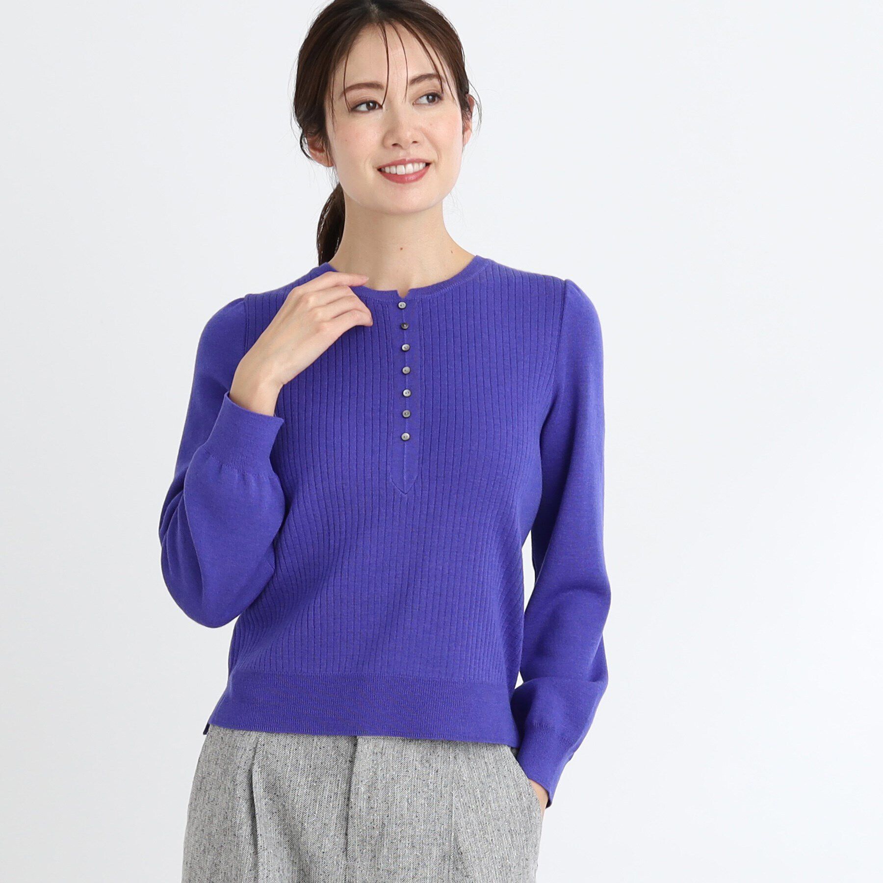 Reflect「【手洗い可／すっきり見え】ボリュームスリーブニット」|ニット・セーター|