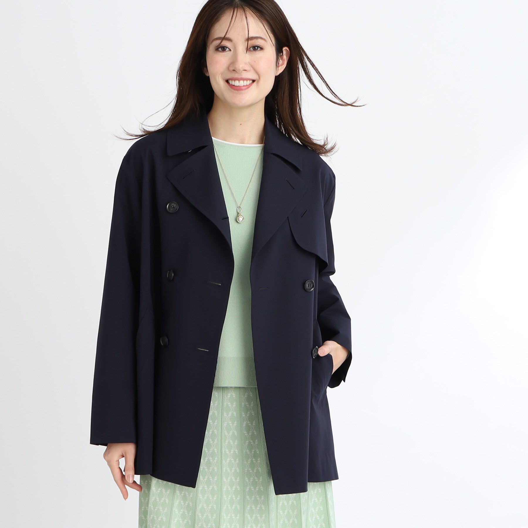 Reflect「【手洗い可／撥水】ライティミドル丈コート」|トレンチコート|