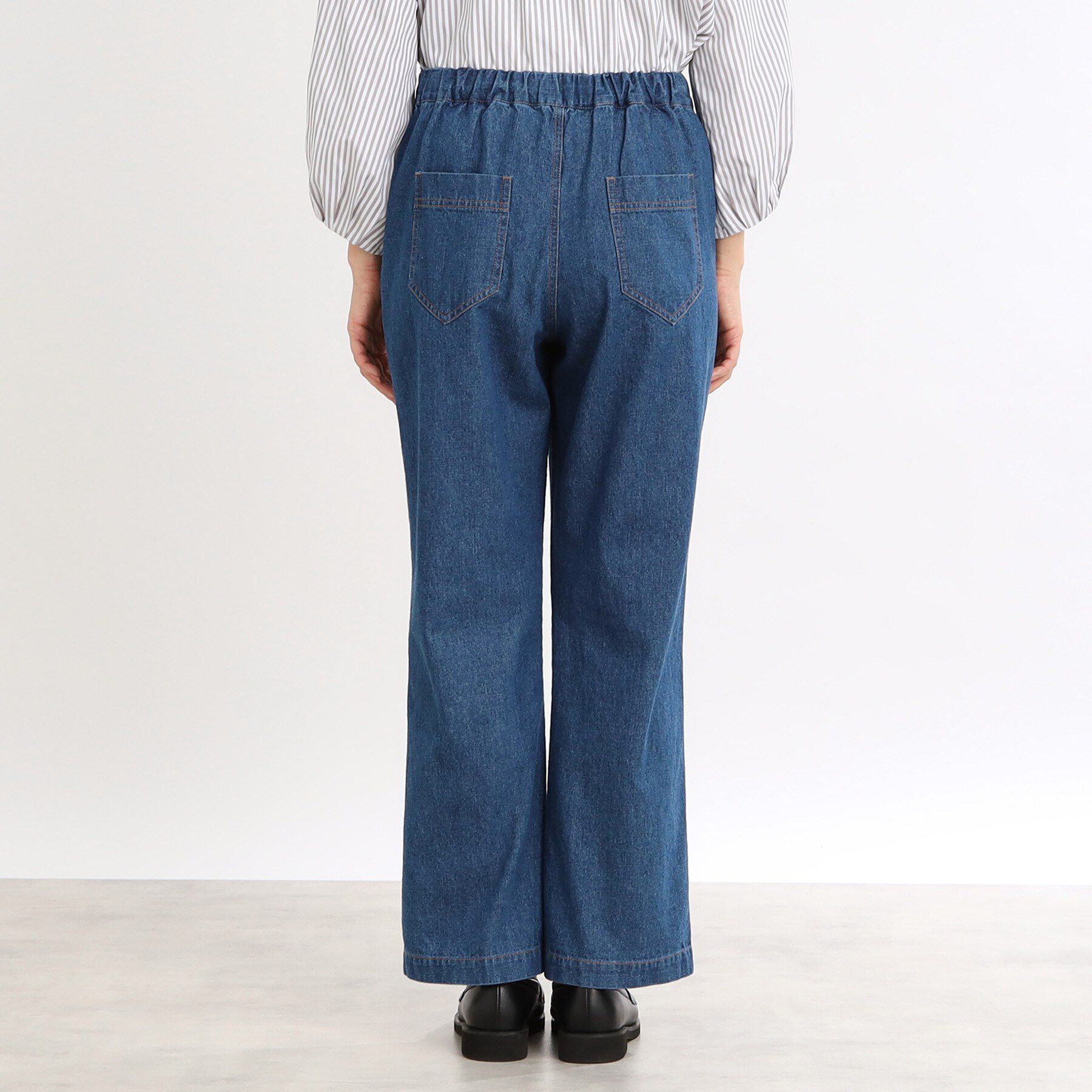 Reflect「【E‐QUALITY／手洗い可／細見え】ストレートシルエットデニムパンツ」|デニム|