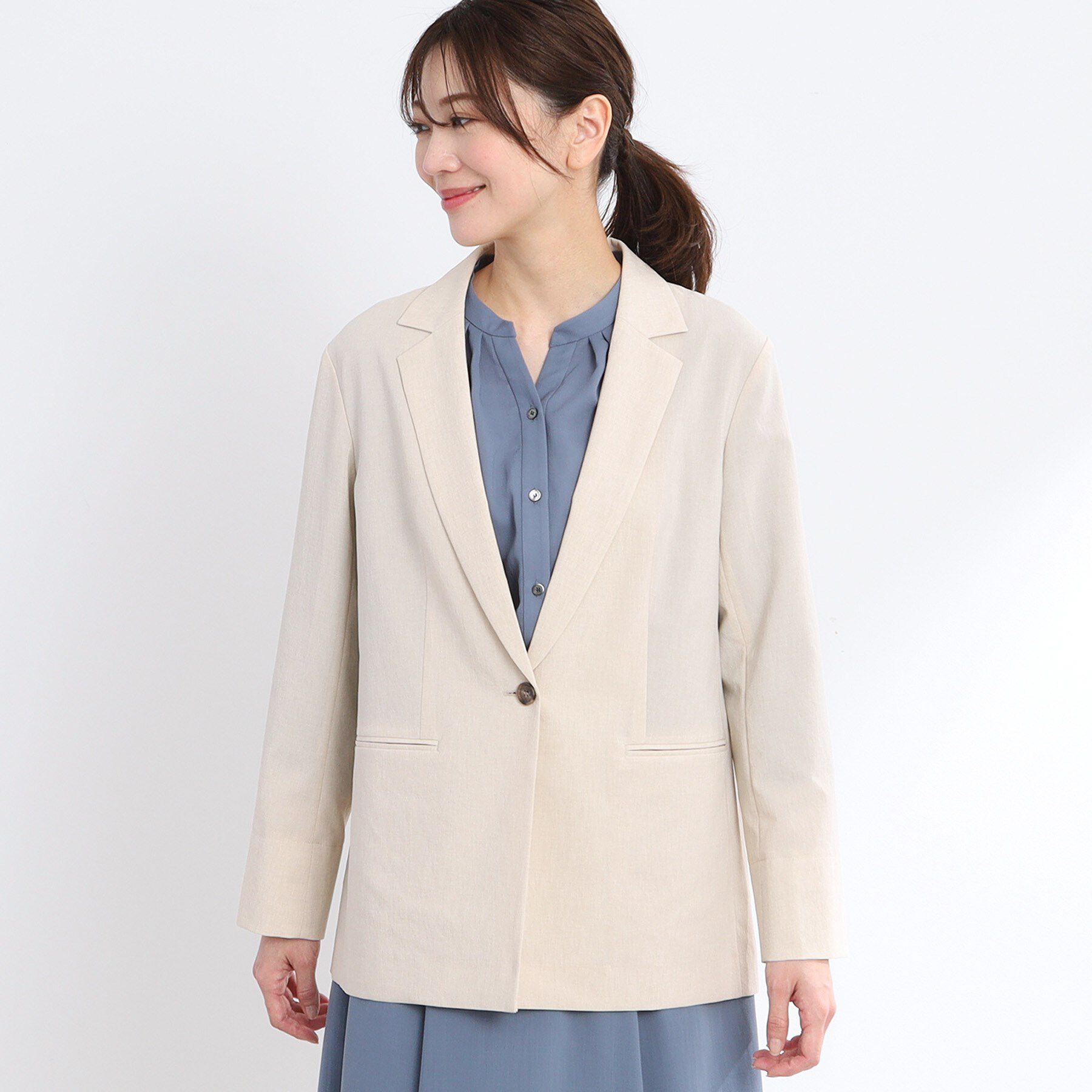 Reflect「【マシンウォッシュ可／セットアップ可／通勤におすすめ】ドライタッチジャケット」|テーラードジャケット|